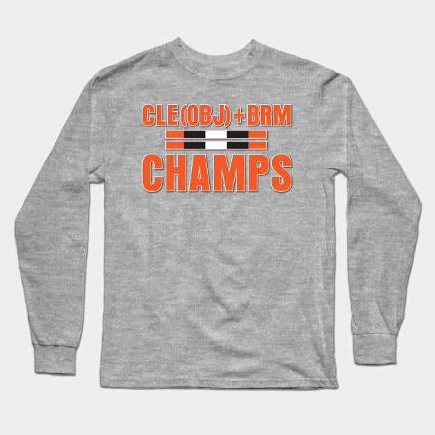 Cleveland Football Champ Equation Long Sleeve T-Shirt by DeepDiveThreads